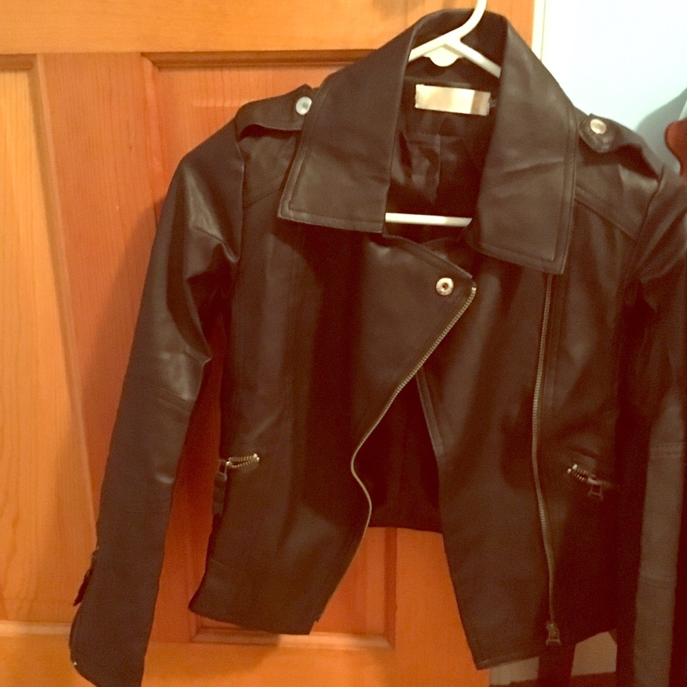 Black leather jacket